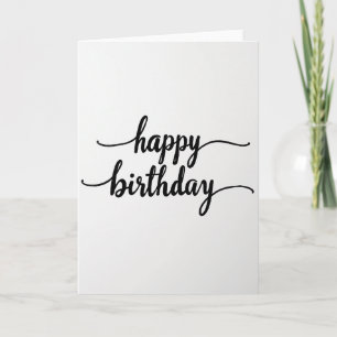 Minimal Calligraphy Birthday Card