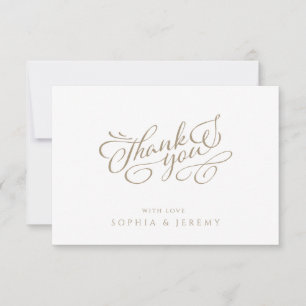Minimal Calligraphy Elegant Script Thank You