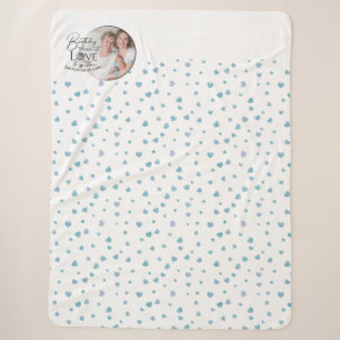 Minimal Calligraphy Photo Birthday Daughter-in-law Sherpa Blanket
