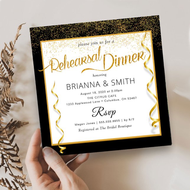 Minimal Calligraphy Rehearsal Dinner Invitation (Creator Uploaded)