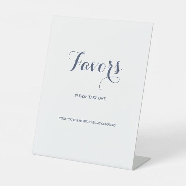 Minimal Calligraphy Script Favor Please Take One Pedestal Sign (Front)