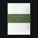 Minimal Calligraphy Script Personalised Wedding Invitation Belly Band<br><div class="desc">Modern and Minimal design printed Calligraphy Script Personalised Wedding Invitation Belly Band that can be customised with your text. Check out the Graphic Art Design store for other products that match this design!</div>