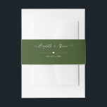 Minimal Calligraphy Script Personalised Wedding Invitation Belly Band<br><div class="desc">Modern and Minimal design printed Calligraphy Script Personalised Wedding Invitation Belly Band that can be customised with your text. Check out the Graphic Art Design store for other products that match this design!</div>