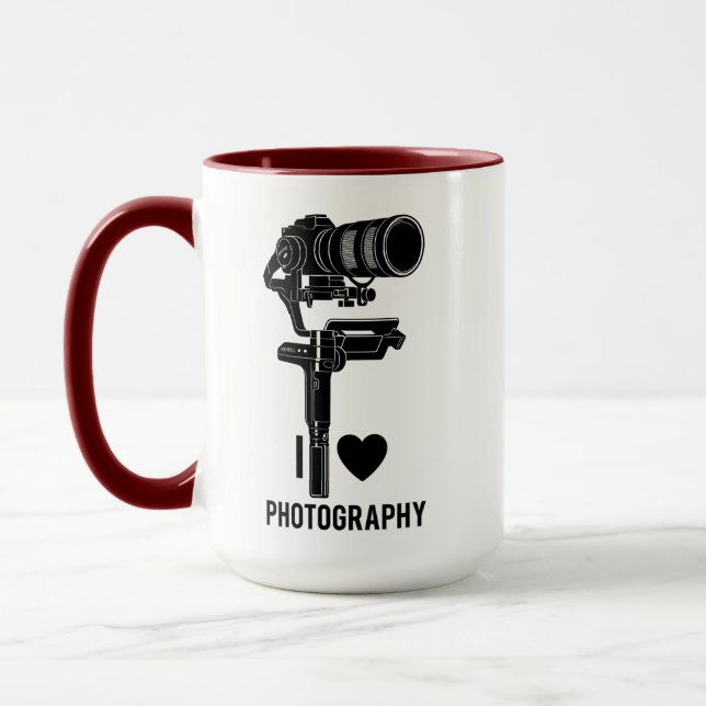 Minimal Camera Illustration Photography Mug (Left)