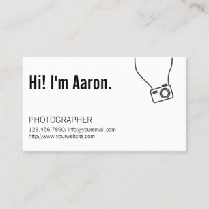 Minimal Camera Photography Business Card