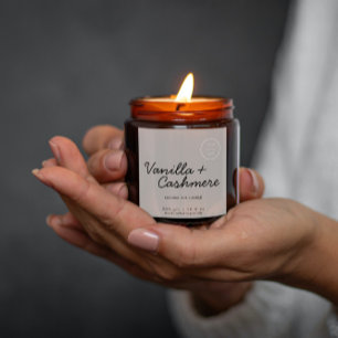 Minimal Candle Label Template Customisable Label