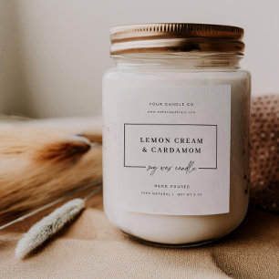 Minimal Candle Sticker Business Product Jar Label