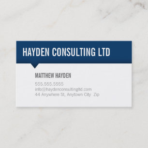 MINIMAL CARD simple modern bold dark blue grey