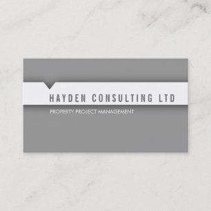 MINIMAL CARD simple modern bold silver grey