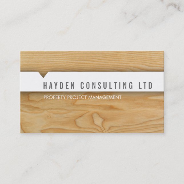 MINIMAL CARD simple modern natural wood look (Front)