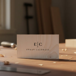 Minimal Carpenter - Modern Carpentry & Contractor Business Card