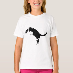 Minimal Cat Curve T-Shirt