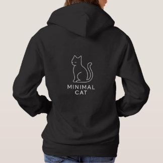 Minimal Cat Hoodie – Line Art Design