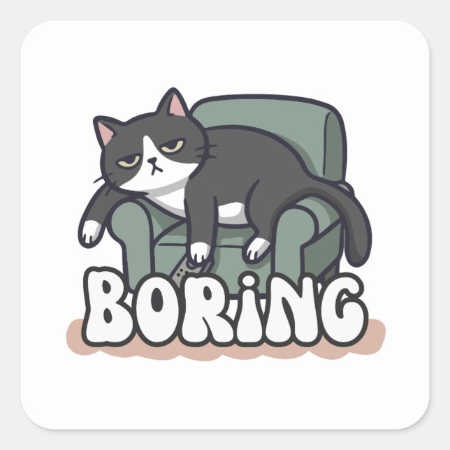 Minimal Cat Lover Sticker | cat dad (Front)