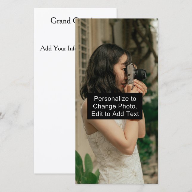 Minimal Celebrate Event Thank You Photo Text Card (Front/Back)