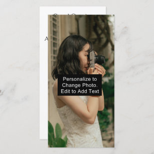 Minimal Celebrate Event Thank You Photo Text Card