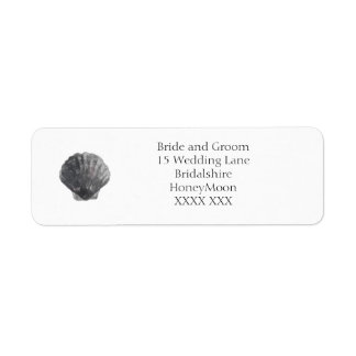 Minimal Charcoal Shell Return Address Labels