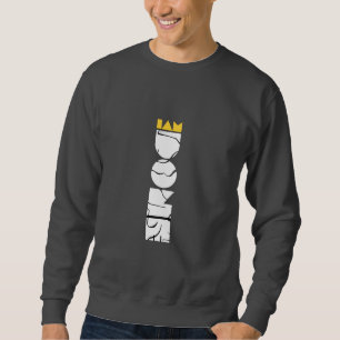 Minimal Chess King Crown Sweatshirt