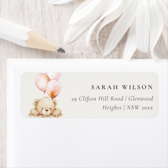  Minimal Chic Blush Bearly Wait Balloon Address (Insitu)