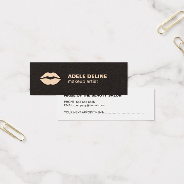 Minimal Chic Dark Grey Lips Makeup Appointment (Office)