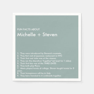 Minimal Chic Dusty Blue    FUN FACT WEDDING Napkin