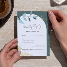 Minimal Chic Eucalyptus Greenery & Gold Accents