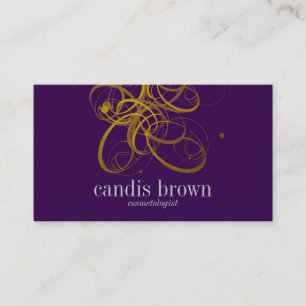 Minimal Chic Faux Gold Cosmetologist Business Card