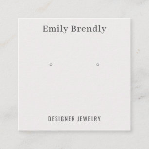Minimal Chic Jewellery Earring Display Business Ca Square Business Card