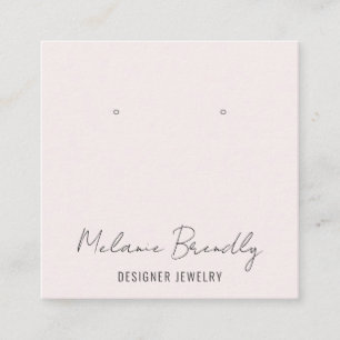 Minimal Chic Jewellery Earring Display  Square Business Card