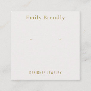 Minimal Chic Jewelry Earring Display Business Card