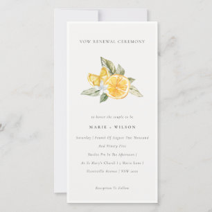 Minimal Chic Lemon Boho Fauna Vow Renewal Invite