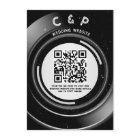 Minimal Chic Retro Vinyl Record Wedding QR Code
