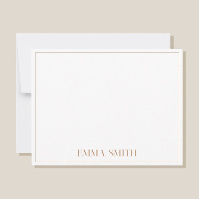 Minimal Chic Tan Personalised Monogram Card (Creator Uploaded)