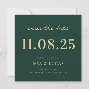 Minimal Chic Wedding Date Non-Photo Save The Date