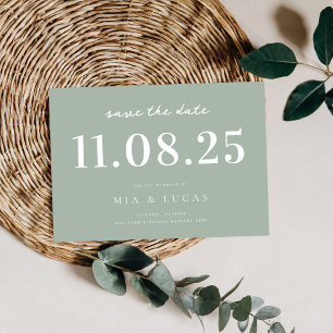 Minimal Chic Wedding Date Non-Photo Save The Date