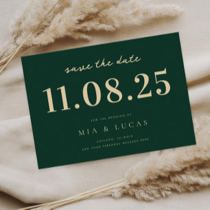 Minimal Chic Wedding Date Non-Photo Save The Date