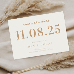 Minimal Chic Wedding Date Non-Photo Save The Date