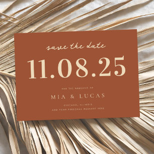 Minimal Chic Wedding Date Non-Photo Save The Date