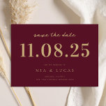 Minimal Chic Wedding Date Non-Photo Save The Date<br><div class="desc">Personalise this minimal chic design wedding save the date with all of your details.</div>