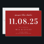 Minimal Chic Wedding Date Non-Photo Save The Date<br><div class="desc">Personalise this minimal chic design wedding save the date with all of your details.</div>