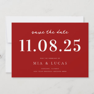 Minimal Chic Wedding Date Non-Photo Save The Date