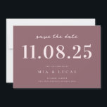 Minimal Chic Wedding Date Non-Photo Save The Date<br><div class="desc">Personalise this minimal chic design wedding save the date with all of your details.</div>