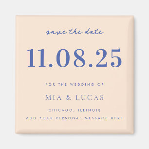 Minimal Chic Wedding Date Non-Photo Save The Date Magnet