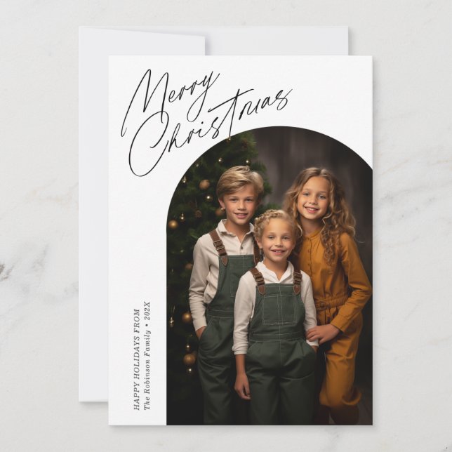minimal christmas arch  holiday card (Front)