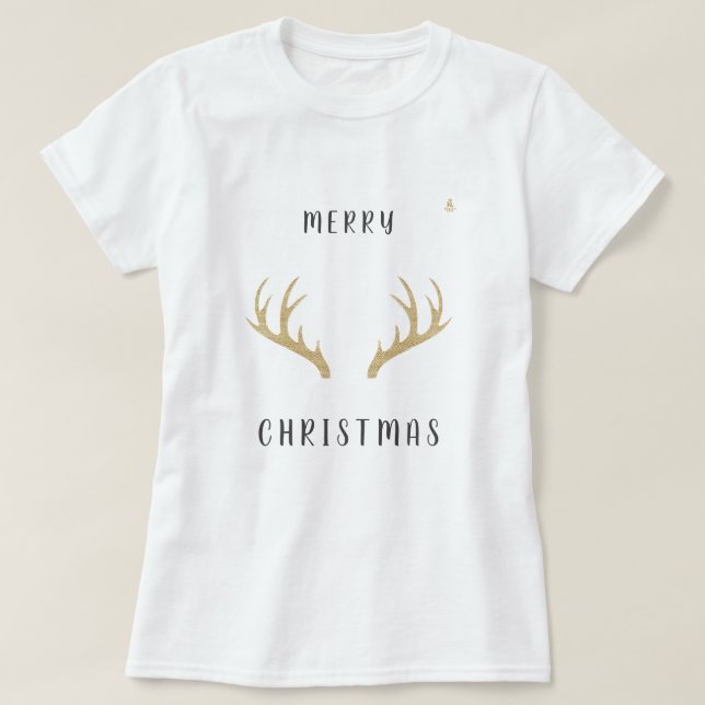 Minimal Christmas Line Art Tree | KaliraArts T-Shirt (Design Front)