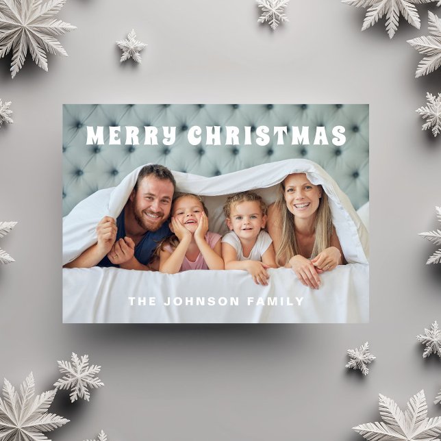 Minimal Christmas Modern Family Photo Holiday Card (Minimal Christmas Modern Family Photo Holiday Card)