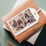 Minimal Christmas Photo | Modern Family Portrait Gift Tags<br><div class="desc">A stylish holiday photo gift tag with classic typography “Happy Holidays” in black on a clean simple minimalist white background with a white border. The photo, name and greeting can be easily customised for a personal touch. A simple, minimalist and contemporary christmas design to stand out this holiday season! The...</div>