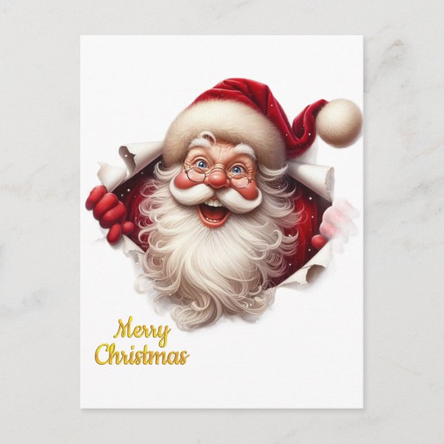 Minimal Christmas Postcard | Line Art Tree | Kalir (Front)