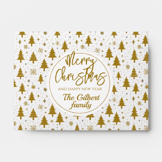 Minimal Christmas Tree Cash Money Gift Envelope (Front)