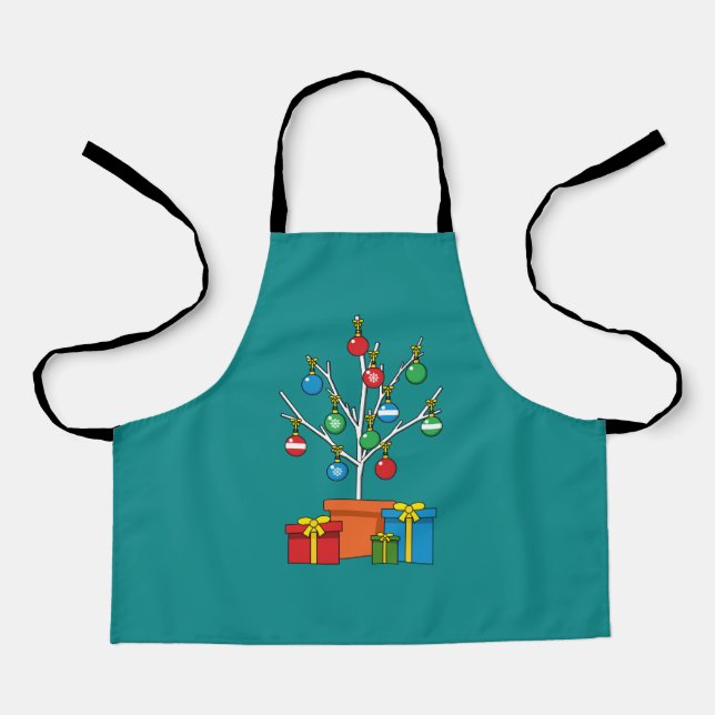 Minimal Christmas Tree with Presents Apron (Front)